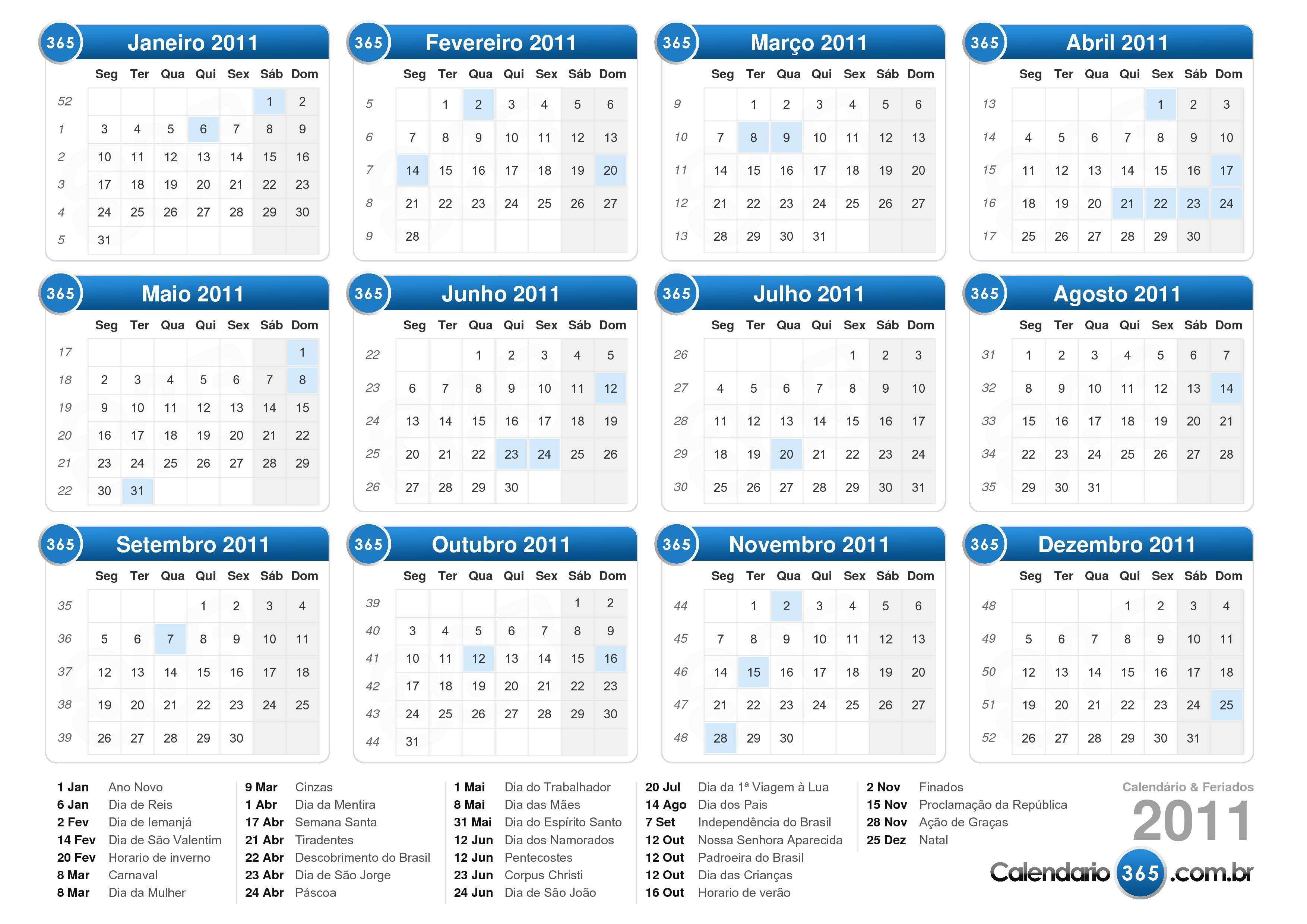 Descarga el calendario 2017 para imprimir
