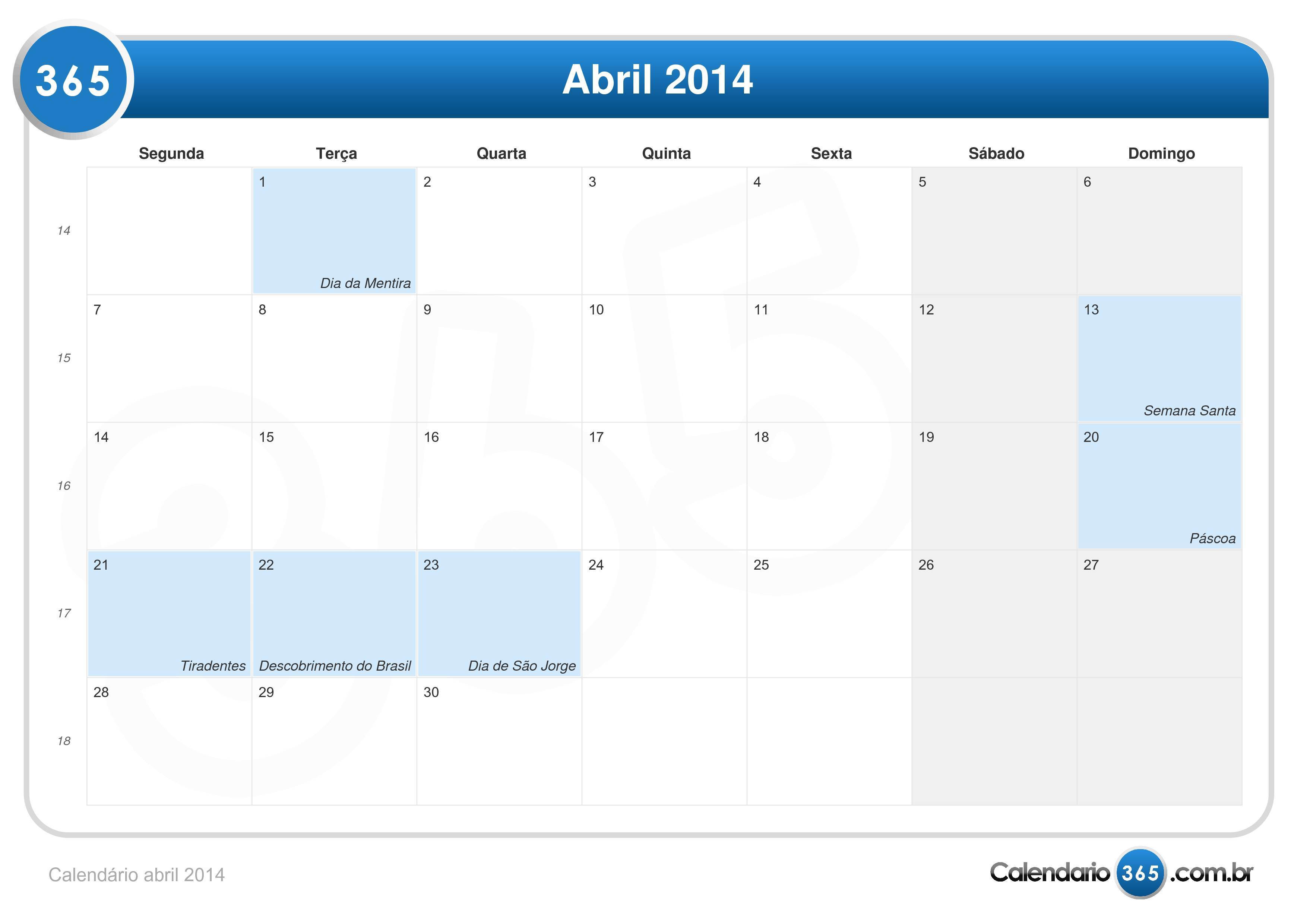 abril, 2014