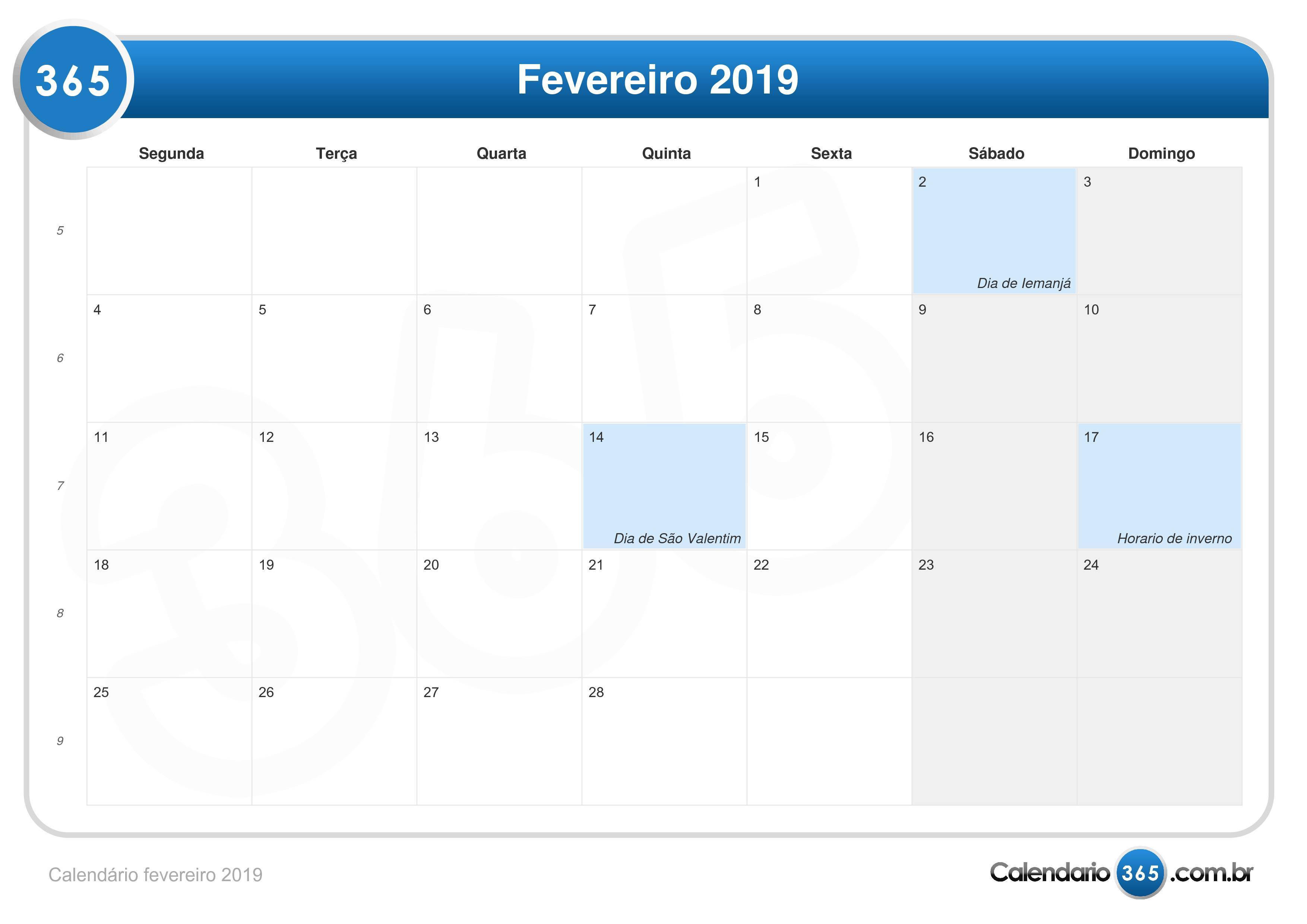 fevereiro, 2019