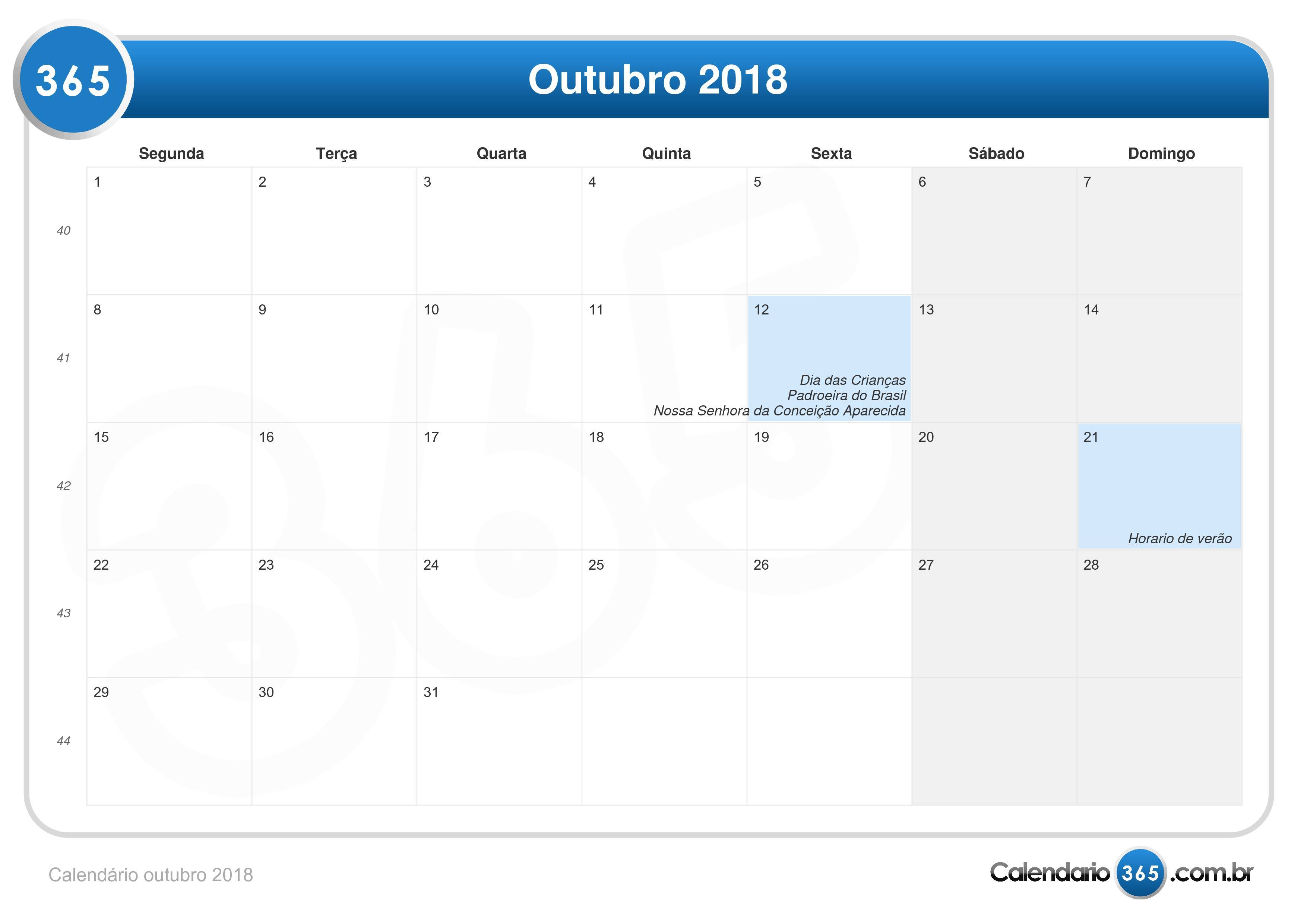 outubro 2018